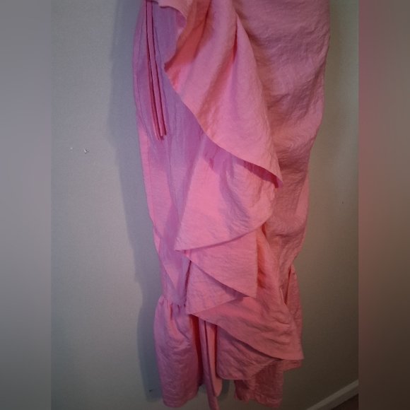 Cinq à Sept Neena Ruffle Midi Dress Flamingo Pink Size 0 - Picture 6 of 15